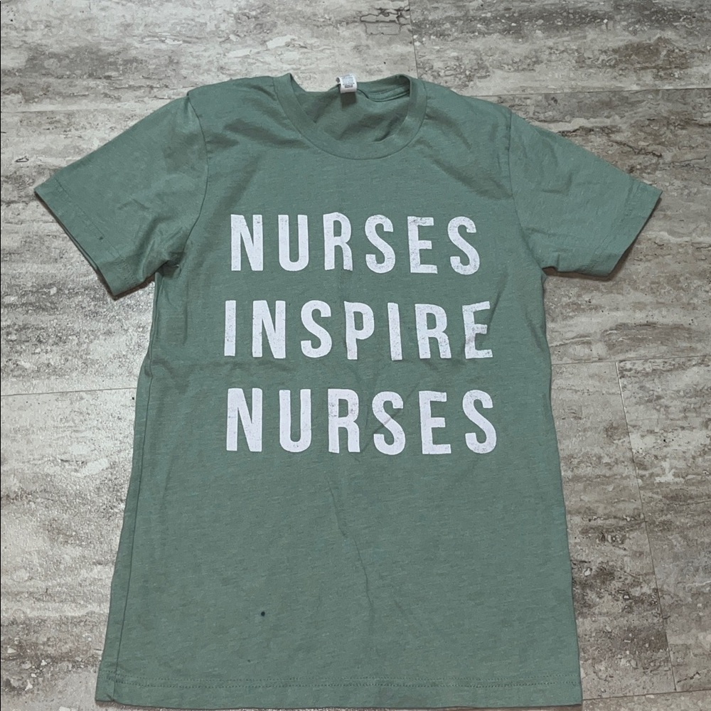 Bella Canvas Nurses Inspire Nurses  Green t-shirt small